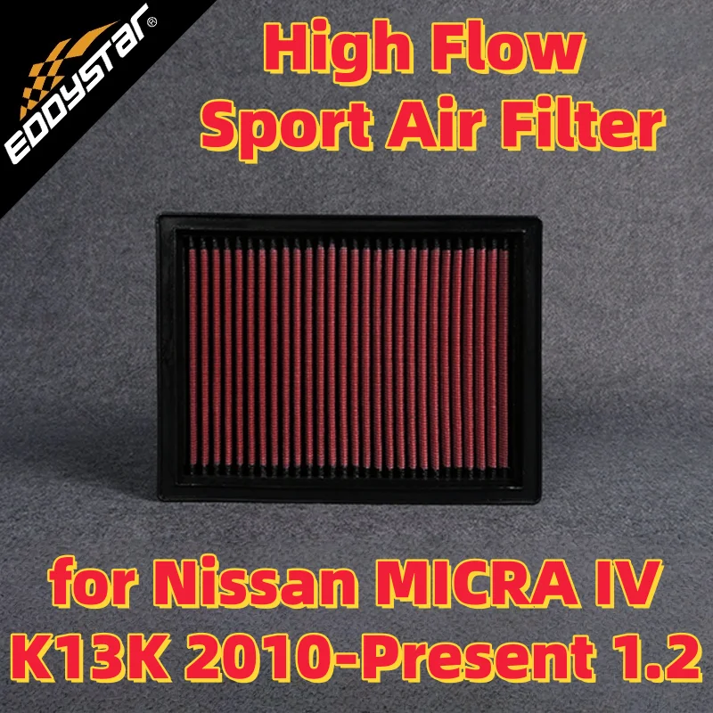 High Flow Sport Air Filter for Nissan MICRA IV K13K 2010-Present 1.2 59KW 80PS Washable Racing Intake Filters
High Flow Sport Air Filter for Nissan MICRA IV K13K 2010-Present 1.2 59KW 80PS Washable Racing Intake Filters