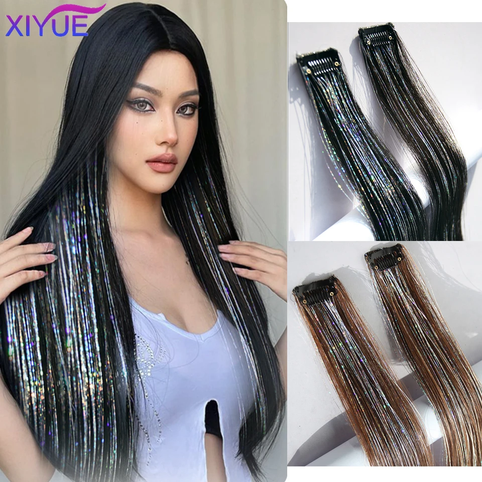 XIYUESynthetic Hair Extensions With Clips Heat Resistant Straight Hair Extensions Color Colored Black Hair Clip Womens
XIYUESynthetic Hair Extensions With Clips Heat Resistant Straight Hair Extensions Color Colored Black Hair Clip Womens