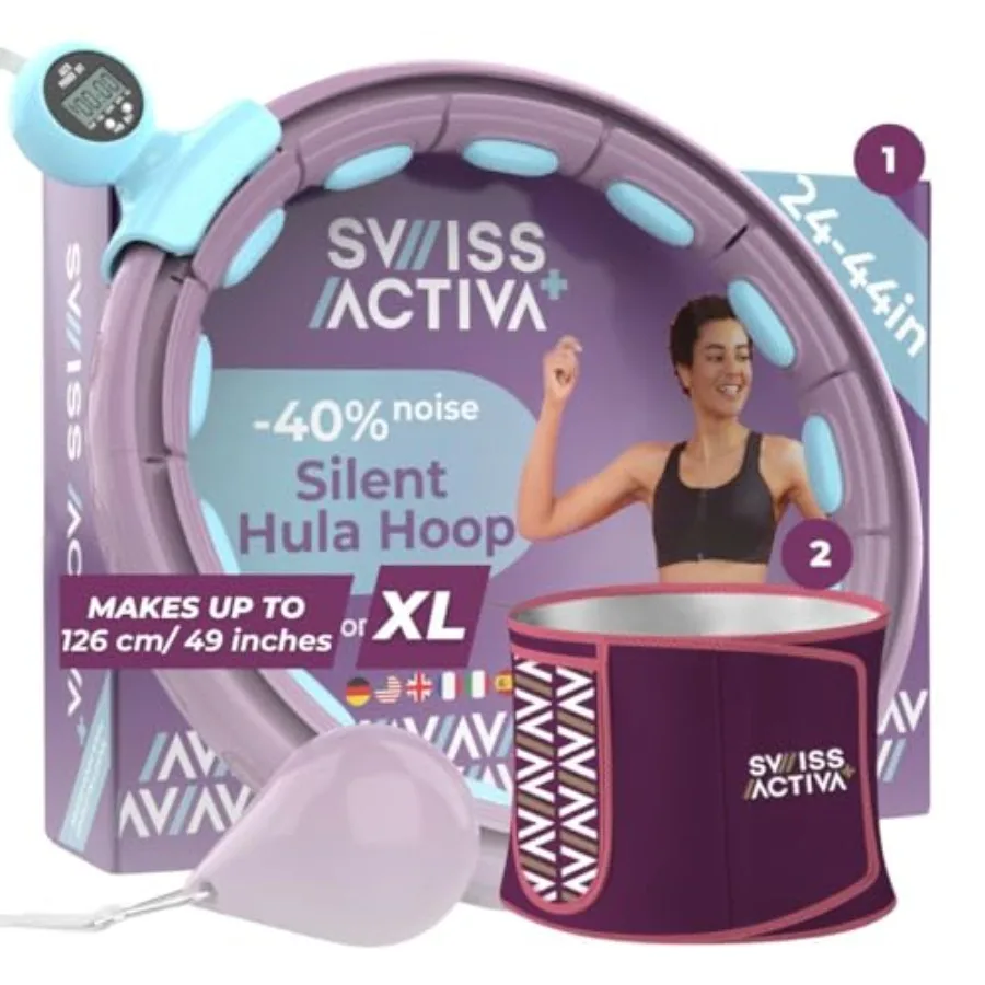 S4.S XL Smart Hula Hoop for Women with Waist Trimmer - 22-49in Adjustable Size - Weighted Infinity Hula Hoop in Black for Effec
S4.S XL Smart Hula Hoop for Women with Waist Trimmer - 22-49in Adjustable Size - Weighted Infinity Hula Hoop in Black for Effec