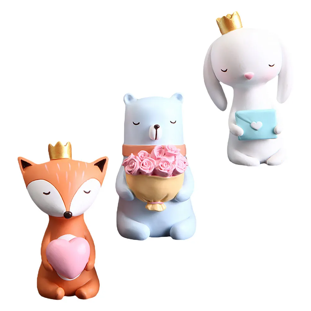 3 Pcs Resin Animal Decor Holding Flower Adornment Compact Size Durable Creative Home Office Restaurant
3 Pcs Resin Animal Decor Holding Flower Adornment Compact Size Durable Creative Home Office Restaurant