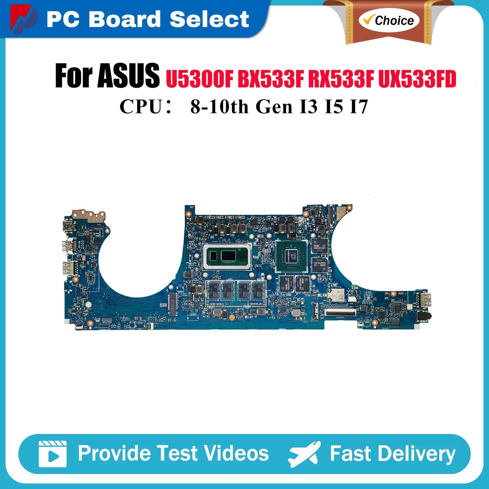 UX533FD Материнская плата для ноутбука ASUS ZenBook UX533F U5300F BX533F UX533FD UX533FN RX533F Материнская плата для ноутбука с процессором I3 I5 I7 stk
UX533FD Материнская плата для ноутбука ASUS ZenBook UX533F U5300F BX533F UX533FD UX533FN RX533F Материнская плата для ноутбука с процессором I3 I5 I7 stk