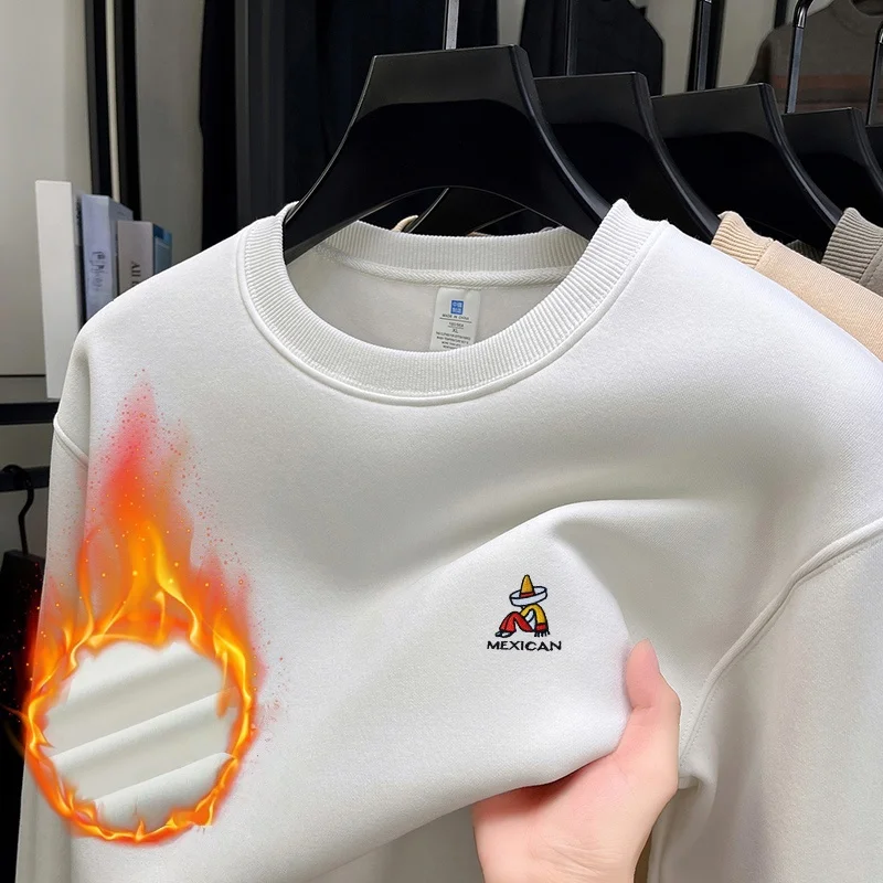 Winter Hot Selles New Arrival Men's O-Neck Long Sleeve Pullover Sweater Cartoon Embroid Loose Plush High Quality Casual Menswear
Winter Hot Selles New Arrival Men's O-Neck Long Sleeve Pullover Sweater Cartoon Embroid Loose Plush High Quality Casual Menswear