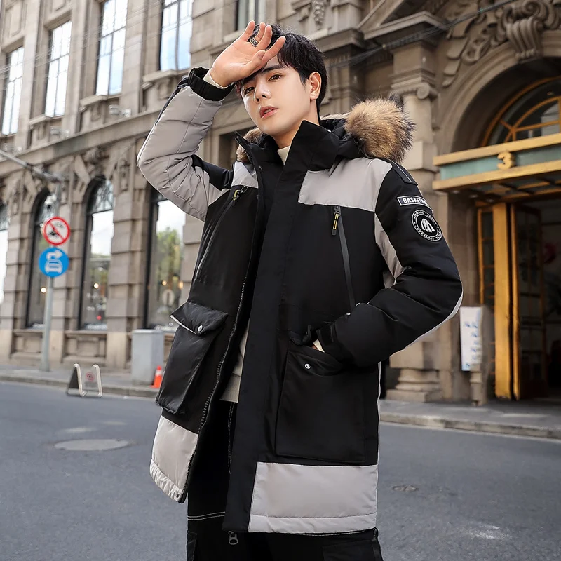 Sli Mid-Length Hooded Men's down Jaet Trendy Color Blo Winter Coat Youthful Polyester Fabric High White Du down Fill
Sli Mid-Length Hooded Men's down Jaet Trendy Color Blo Winter Coat Youthful Polyester Fabric High White Du down Fill