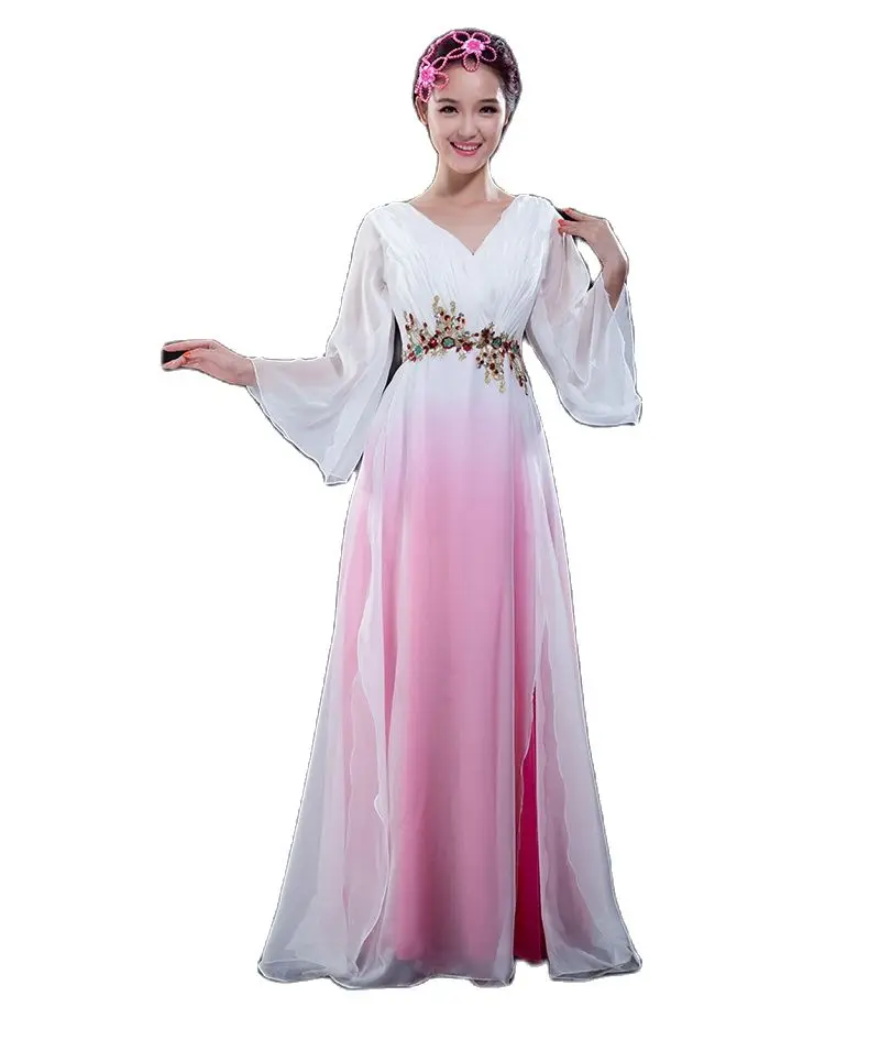 Free Shipping Women Classical Dance Costume Chinese Hanfu Costume National Dance Dress Chorus Plum Blossom Song Dress CD2011
Free Shipping Women Classical Dance Costume Chinese Hanfu Costume National Dance Dress Chorus Plum Blossom Song Dress CD2011