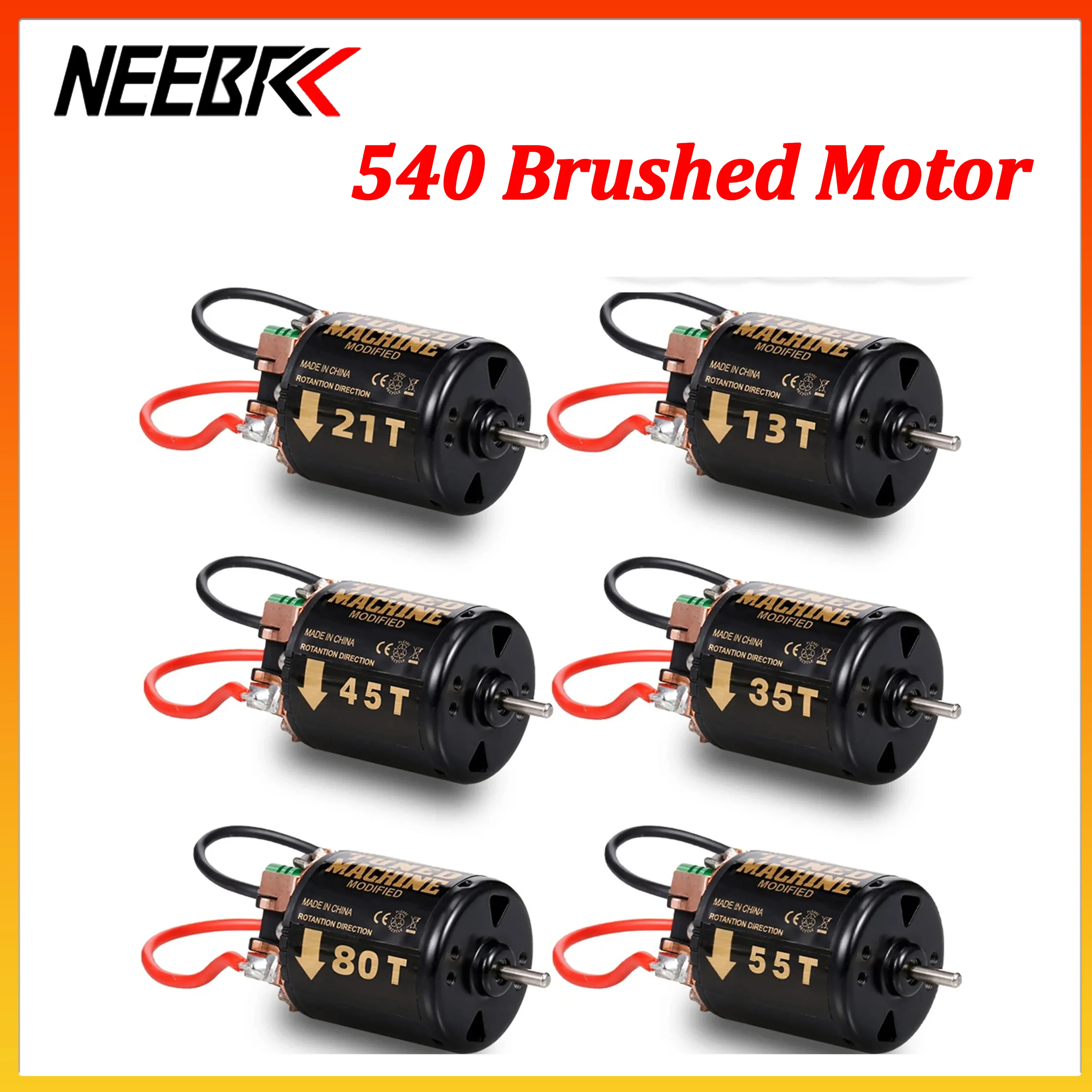 NEEBRC 540 Waterproof Brushed Motor 13T 21T 35T 45T 55T 80T for 1/10 RC Car Crawler Wltoys Axial SCX10 Traxxas TRX4 TRX6 Part
NEEBRC 540 Waterproof Brushed Motor 13T 21T 35T 45T 55T 80T for 1/10 RC Car Crawler Wltoys Axial SCX10 Traxxas TRX4 TRX6 Part