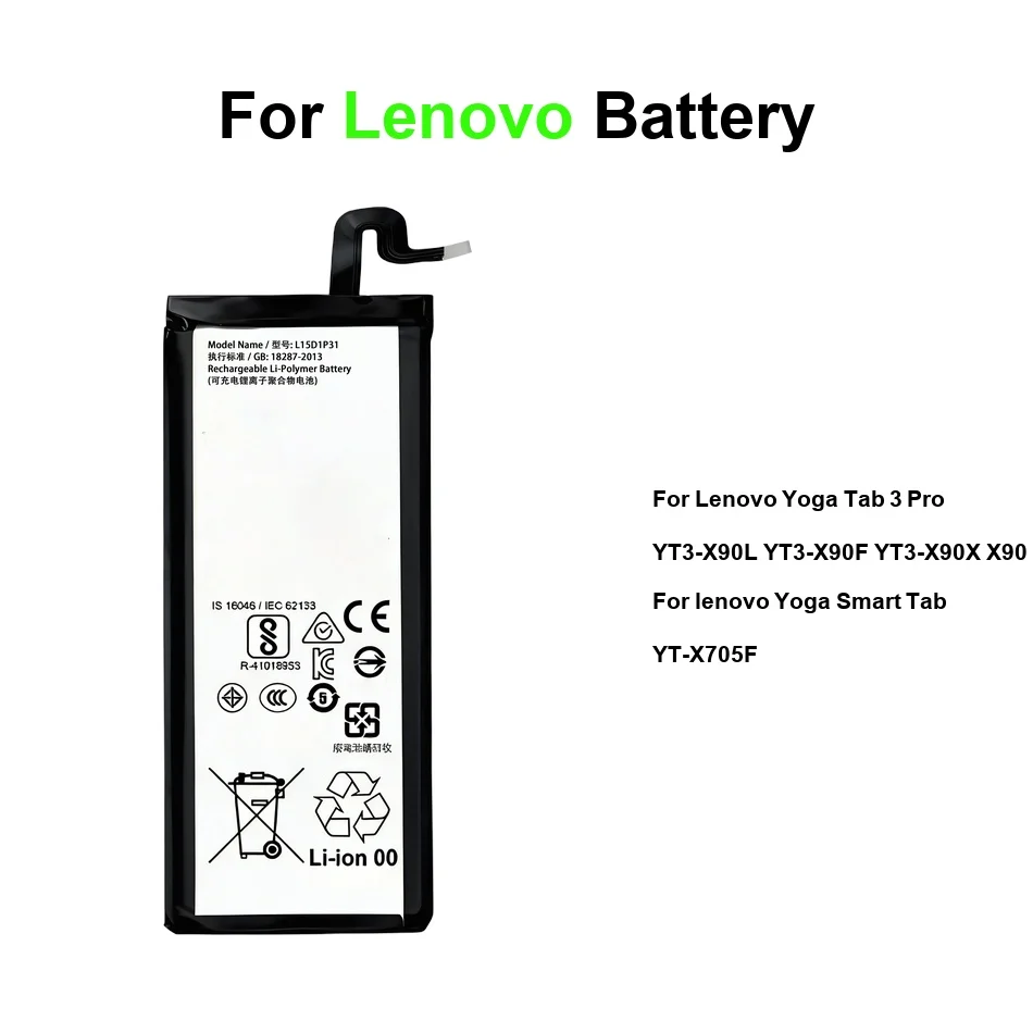 Аккумулятор для планшета премиум-класса L15D1P31 L19D2P32 4000-7000 мАч для Lenovo Yoga Tab YT-x705f 3 Pro
Аккумулятор для планшета премиум-класса L15D1P31 L19D2P32 4000-7000 мАч для Lenovo Yoga Tab YT-x705f 3 Pro