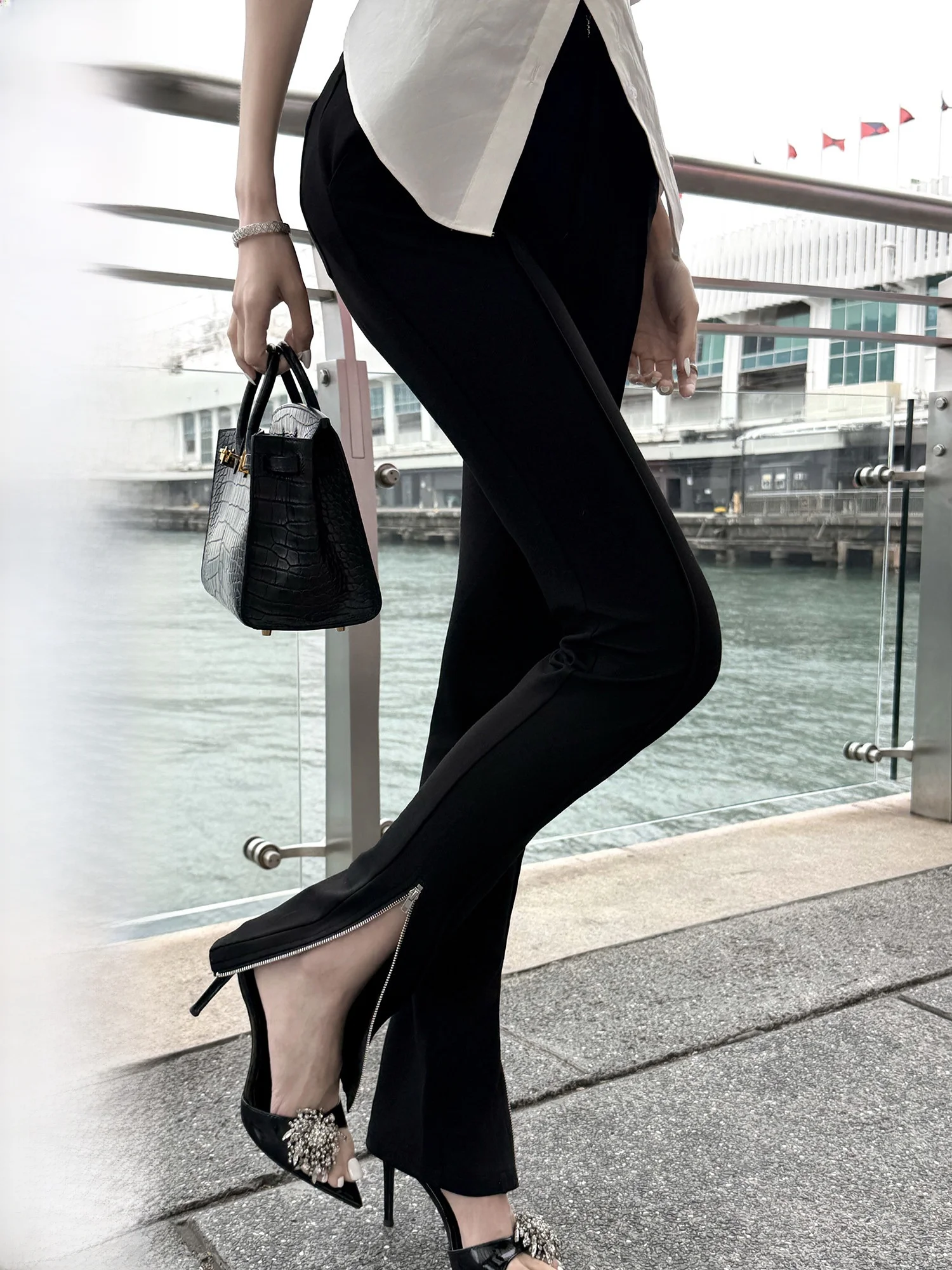 Ele Viola Korean Sle Women's Hoof Pants Tailored Leg ape Suit Pants l Waist Split Hem Other Material 00%
Ele Viola Korean Sle Women's Hoof Pants Tailored Leg ape Suit Pants l Waist Split Hem Other Material 00%