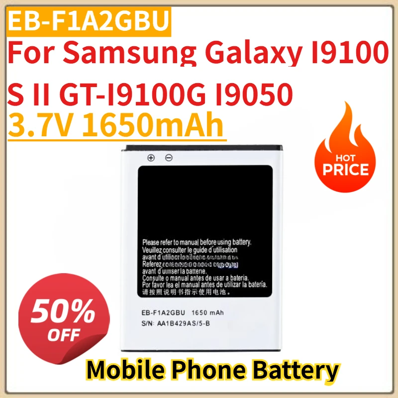 Высококачественный новый аккумулятор для мобильного телефона EB-F1A2GBU 3,7 В 1650 мАч для Samsung Galaxy I9100 S II GT-I9100G I9050, сменный аккумулятор
Высококачественный новый аккумулятор для мобильного телефона EB-F1A2GBU 3,7 В 1650 мАч для Samsung Galaxy I9100 S II GT-I9100G I9050, сменный аккумулятор