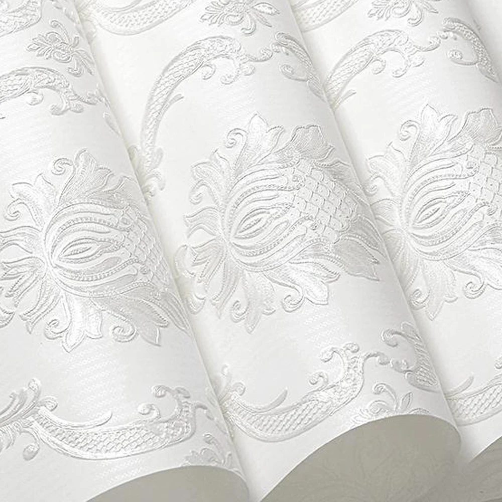 White Embossed Damask Wallpaper Plain Solid color Damascus Texture Wall Paper for Bedroom Living room Tv Background Decor
White Embossed Damask Wallpaper Plain Solid color Damascus Texture Wall Paper for Bedroom Living room Tv Background Decor
