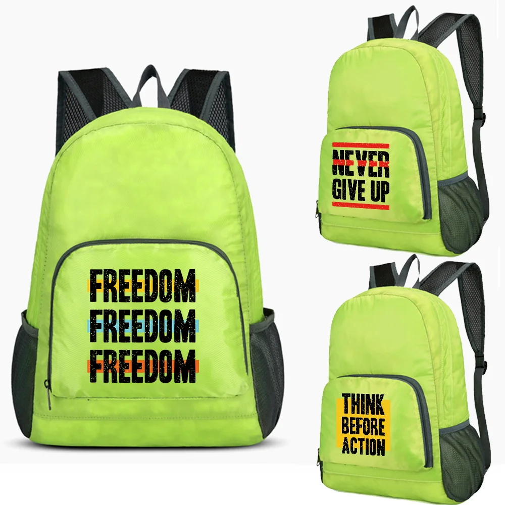 Backpack Hiking Sports Ultralight Foldable Daypack Bag Travel Camping Lightweight Rucksack Word Print Backpacks for Women's Men
Backpack Hiking Sports Ultralight Foldable Daypack Bag Travel Camping Lightweight Rucksack Word Print Backpacks for Women's Men