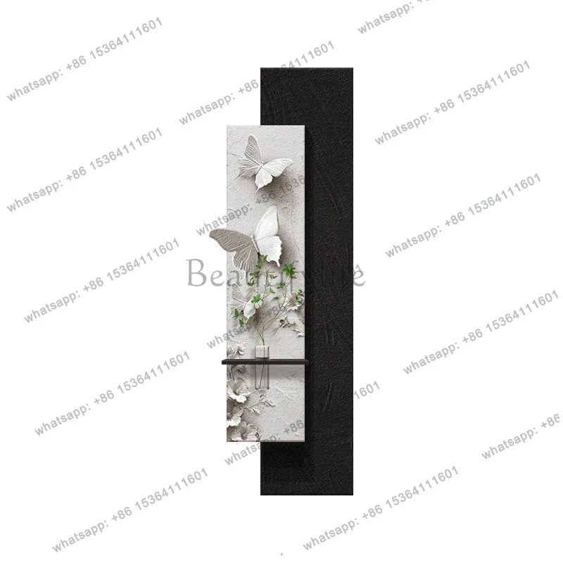 Cream feng shui ponic green implant door entrance decoration painting light luxury high-end sense hanging painting with light
Cream feng shui ponic green implant door entrance decoration painting light luxury high-end sense hanging painting with light