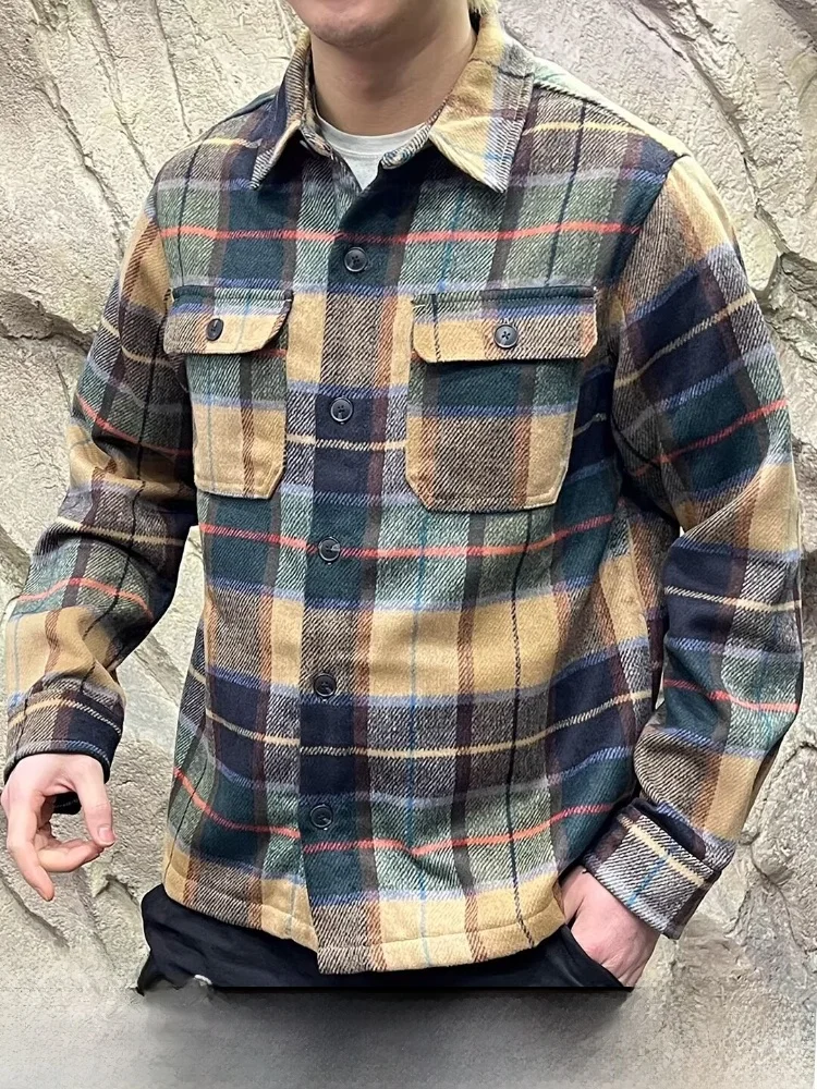 Retro Waed Plaid Thiened Workwear irt for Men Autumn Winter Stand Fit Long Sve Casual Sle Button Plaet
Retro Waed Plaid Thiened Workwear irt for Men Autumn Winter Stand Fit Long Sve Casual Sle Button Plaet