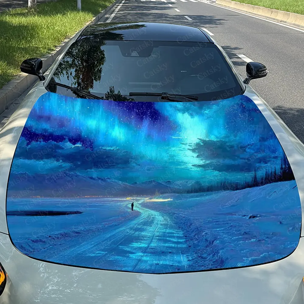 Aurora Snow Scene Car Hood Stickers, High-quality Vinyl Decals Suitable For Cars And Trucks, Fit Well, Weather Resistant, Easy T
Aurora Snow Scene Car Hood Stickers, High-quality Vinyl Decals Suitable For Cars And Trucks, Fit Well, Weather Resistant, Easy T