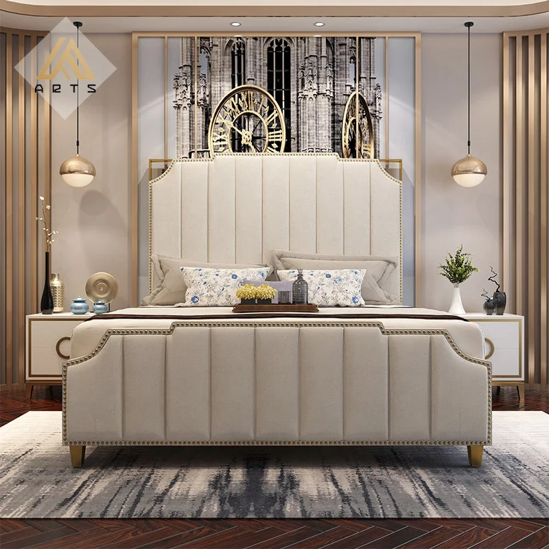 Factory Big Sale Nordic Simple Luxury Bed Frame Up-Holstered Bedroom Furniture in King and Queen Sizes Artificial Leather
Factory Big Sale Nordic Simple Luxury Bed Frame Up-Holstered Bedroom Furniture in King and Queen Sizes Artificial Leather