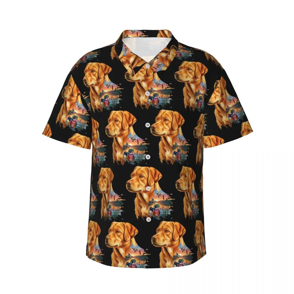 Fox Red Labrador And Wood Duck Sunrise Men's Shirts Hawaiian Short Sleeve Shirt Casual Button Tops for Summer Beach
Fox Red Labrador And Wood Duck Sunrise Men's Shirts Hawaiian Short Sleeve Shirt Casual Button Tops for Summer Beach