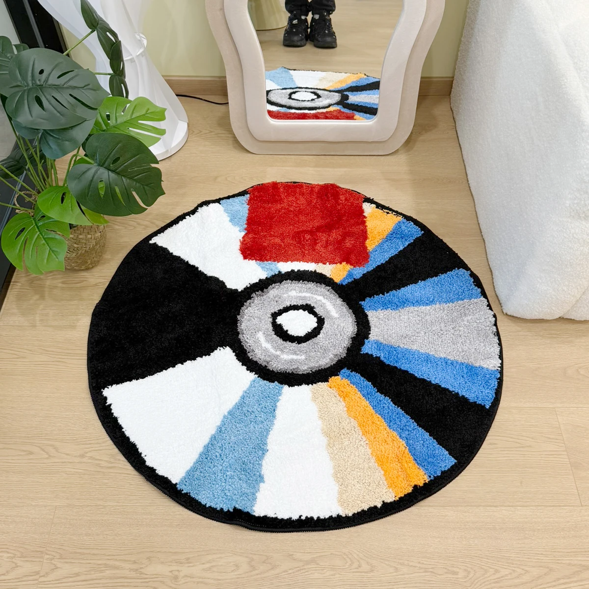 Vibrant Round CD Shaped Tufted Flocking Rug, 3D Soft Pile Non-Slip Carpet, Modern Home Decor for Living Room Bedroom
Vibrant Round CD Shaped Tufted Flocking Rug, 3D Soft Pile Non-Slip Carpet, Modern Home Decor for Living Room Bedroom