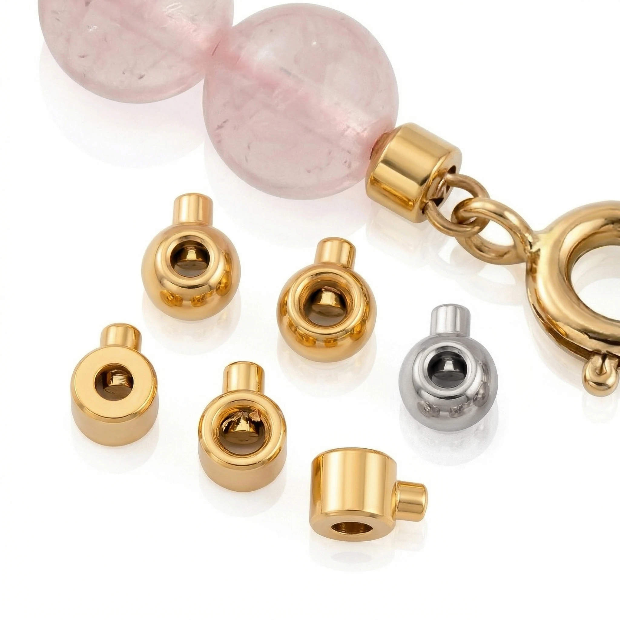10Pcs Gold Color Round Crimp End Bead,Stainless Steel Crimp Beads For Jewelry Making Supplies DIY Necklace Bracelets Accessorie
10Pcs Gold Color Round Crimp End Bead,Stainless Steel Crimp Beads For Jewelry Making Supplies DIY Necklace Bracelets Accessorie