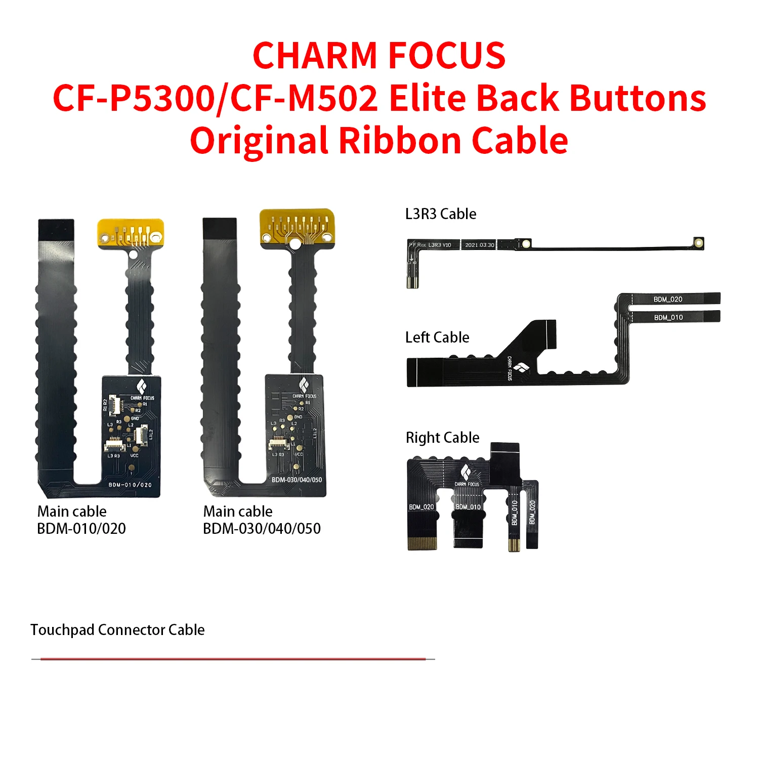 CHARMFOCUS RISE2 and RISE4 Remapping Kit for PS5 Controllers Replaces Main FPC Ribbon Cable - Controller Not Included
CHARMFOCUS RISE2 and RISE4 Remapping Kit for PS5 Controllers Replaces Main FPC Ribbon Cable - Controller Not Included