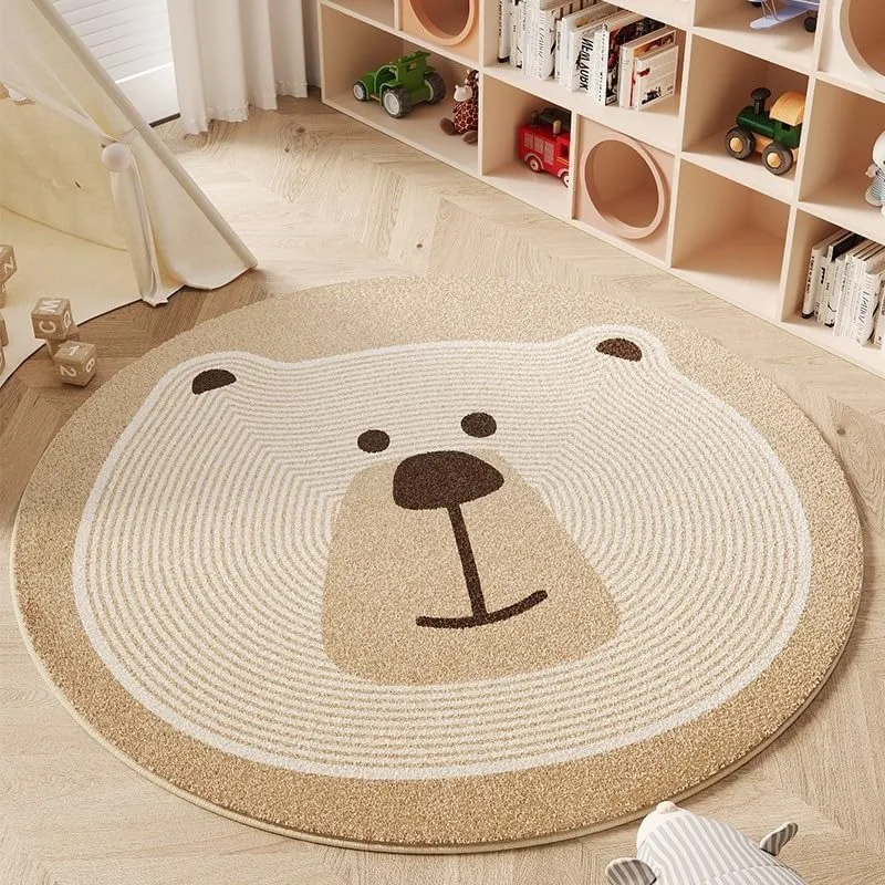Children's Carpet Round Rug Machine Washable Non-slip Floor Mat Cute Cartoon Brown Lion Rugs Large Size Home Decoration Mats
Children's Carpet Round Rug Machine Washable Non-slip Floor Mat Cute Cartoon Brown Lion Rugs Large Size Home Decoration Mats