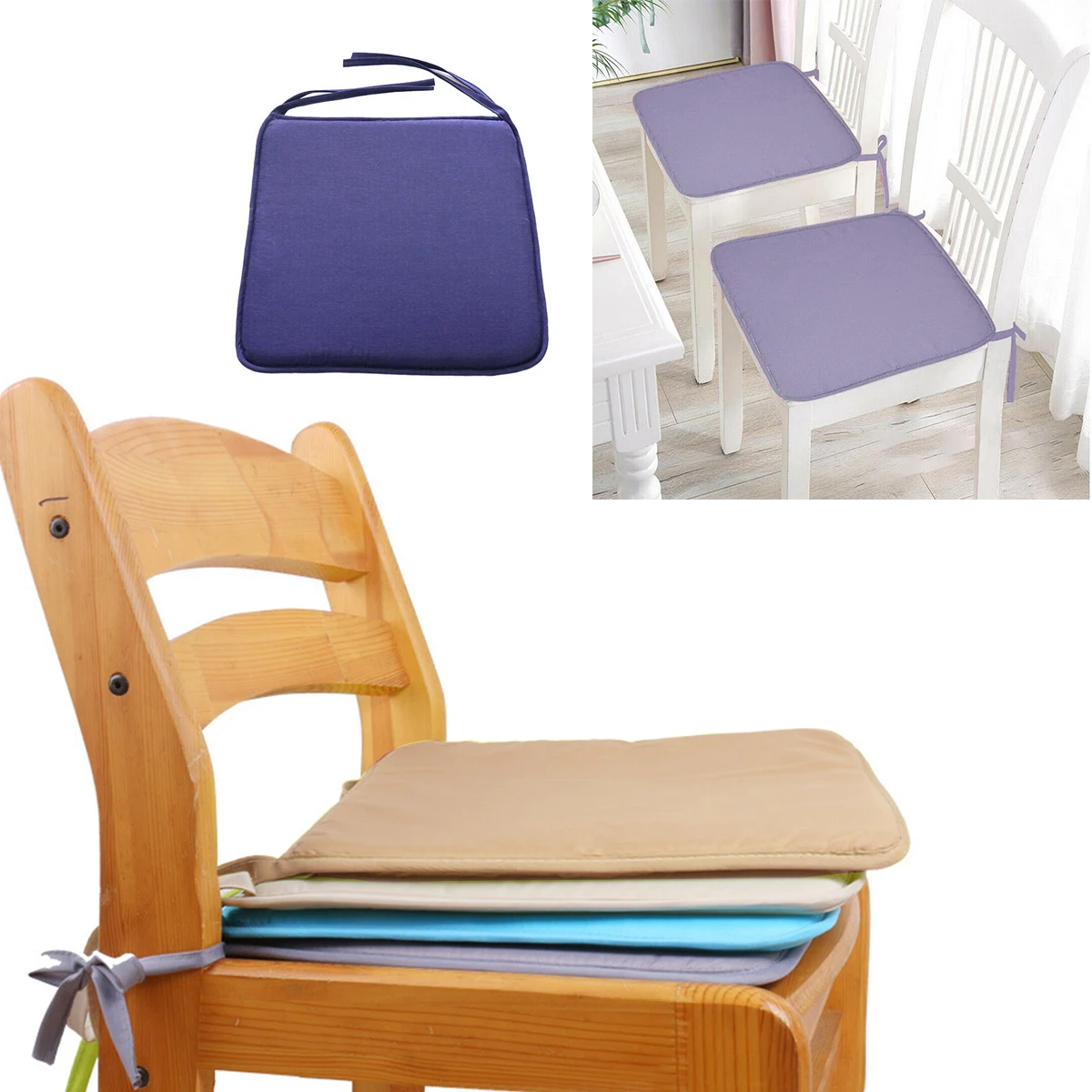1Pcs Chair Cushion with Straps Multi Color Dining Living Room Chair Cushions for Hotel Banquet Dining Chairs Sponge Seat
1Pcs Chair Cushion with Straps Multi Color Dining Living Room Chair Cushions for Hotel Banquet Dining Chairs Sponge Seat
