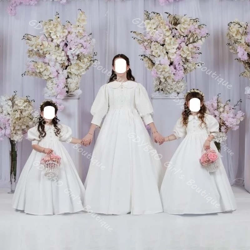 Винтажное атласное платье для первого причастия с воротником Питера Пэна и пышными рукавами, платье принцессы с цветочным узором для девочек, детское бальное платье на свадьбу на заказ
Винтажное атласное платье для первого причастия с воротником Питера Пэна и пышными рукавами, платье принцессы с цветочным узором для девочек, детское бальное платье на свадьбу на заказ