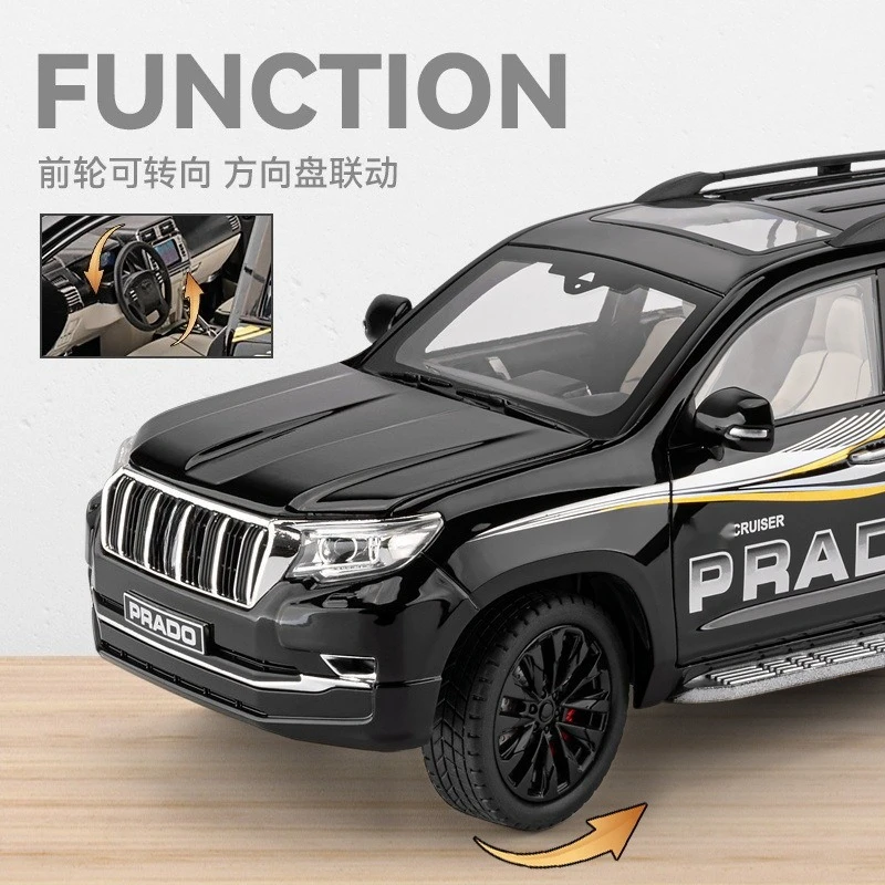 1:18 Prado Land Cruiser SUV, модель автомобиля из сплава, игрушечный автомобиль, литье под давлением, звуковой и световой автомобиль, игрушки для детей, автомобиль
1:18 Prado Land Cruiser SUV, модель автомобиля из сплава, игрушечный автомобиль, литье под давлением, звуковой и световой автомобиль, игрушки для детей, автомобиль