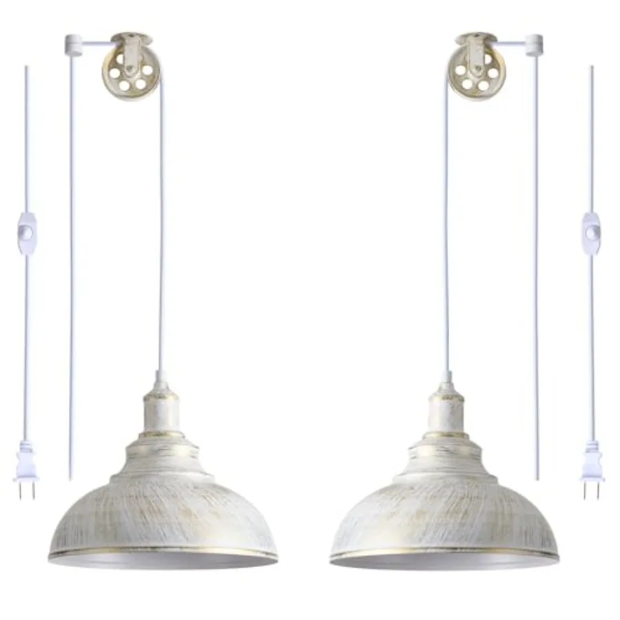 White Plug in Pendant Light Hanging Lamps for Living Room 15Feet Dimmable Switch Adjustable Pulley Hanging Lights with Plug in
White Plug in Pendant Light Hanging Lamps for Living Room 15Feet Dimmable Switch Adjustable Pulley Hanging Lights with Plug in