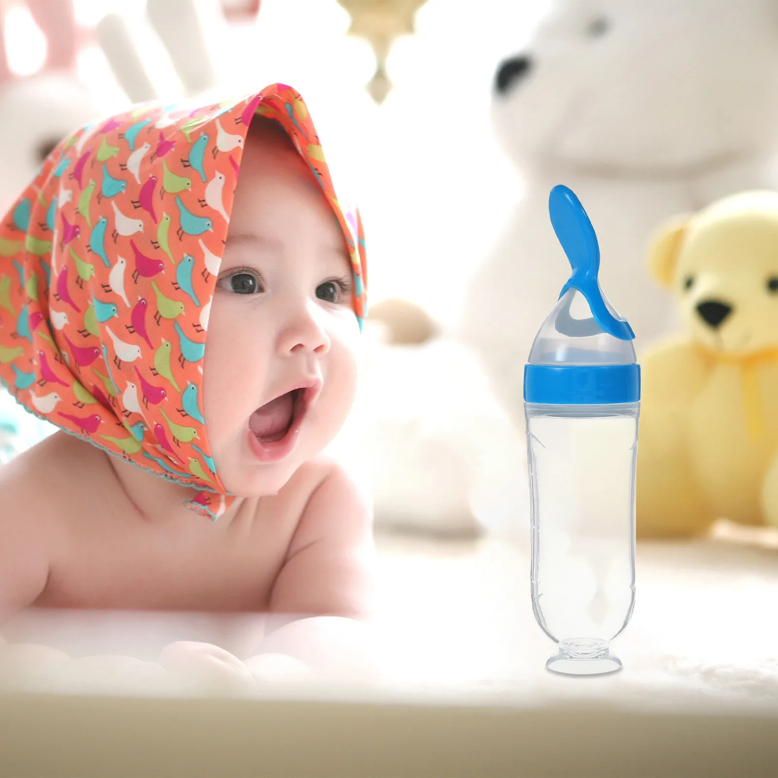 Baby Feeding Spoon Silicone Squeeze Dispenser for Toddlers 6 Months Up Non-Tip Design Eye-Catching Colors Reduces Waste Feeder
Baby Feeding Spoon Silicone Squeeze Dispenser for Toddlers 6 Months Up Non-Tip Design Eye-Catching Colors Reduces Waste Feeder