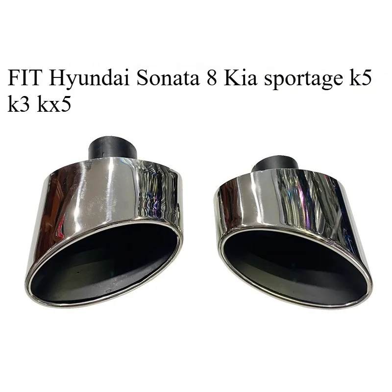 2pcs Stainless Steel Chrome Exhaust Dual Tail Pipe Muffler Tip For hyundai sonata kia sportage k3 k5 kx5
2pcs Stainless Steel Chrome Exhaust Dual Tail Pipe Muffler Tip For hyundai sonata kia sportage k3 k5 kx5