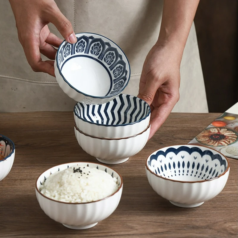 Japanese Style Ceramic Rice Bowl Heat-resistant Tableware Home Kitchen Lunch Rice Milk Oats Vegetable Fruit Breakfast Bowls New
Japanese Style Ceramic Rice Bowl Heat-resistant Tableware Home Kitchen Lunch Rice Milk Oats Vegetable Fruit Breakfast Bowls New