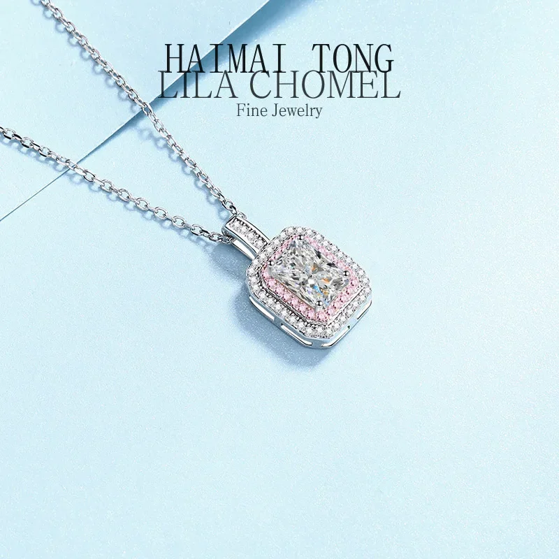 Luxury Platinum Pt950 Necklaces 1 carat Square Sugar Moissanite Diamond Pendant Sweet Temperament for Girlfriend Birthday Gift
Luxury Platinum Pt950 Necklaces 1 carat Square Sugar Moissanite Diamond Pendant Sweet Temperament for Girlfriend Birthday Gift