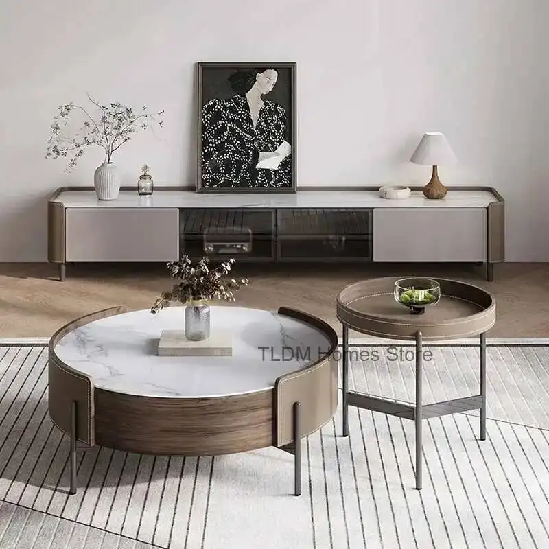Кофейный столик в современном стиле для гостиной, роскошный круглый стол, акцентный столик, комплект мебели, реплика мебели для салона
Кофейный столик в современном стиле для гостиной, роскошный круглый стол, акцентный столик, комплект мебели, реплика мебели для салона