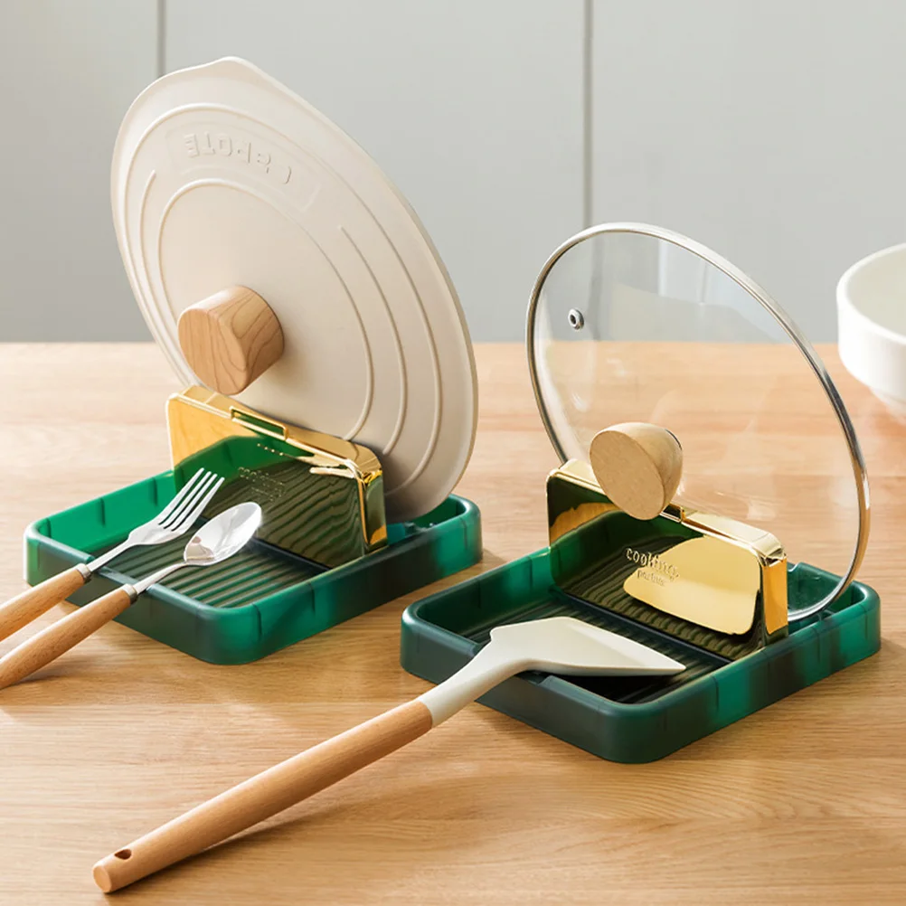 Pot Lid Holder Foldable Kitchen Spoon Rest Plastic Countertop Lid Stand Multi Function Organizer Pots and Pans Organizer 
Pot Lid Holder Foldable Kitchen Spoon Rest Plastic Countertop Lid Stand Multi Function Organizer Pots and Pans Organizer