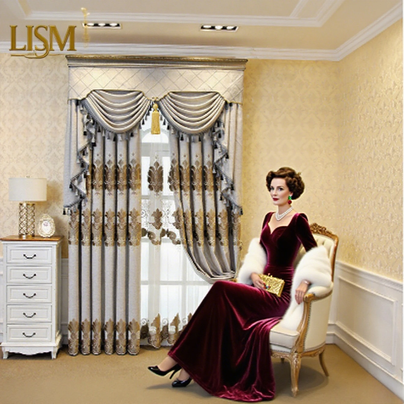 Luxury High-end European Embroidered Curtain for Living Room Bedroom Villa House Window Grey Valance Blackout Decor Custom Tulle
Luxury High-end European Embroidered Curtain for Living Room Bedroom Villa House Window Grey Valance Blackout Decor Custom Tulle