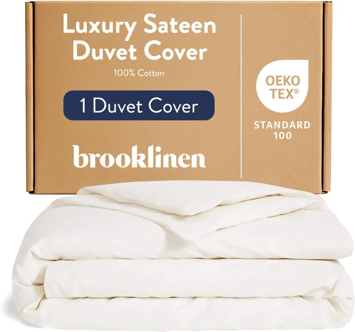 King/Cali King 100% Cotton Sateen Duvet Cover, 480 Thread Count, Cream with Button Closure & Corner Ties, Machine Washable
King/Cali King 100% Cotton Sateen Duvet Cover, 480 Thread Count, Cream with Button Closure & Corner Ties, Machine Washable