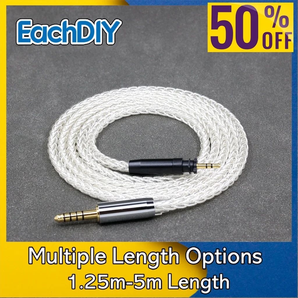 8 Core 7n Pure Silver Palladium HIFI Earphone Headphone Cable For Shure SRH440A SRH840A 8469
8 Core 7n Pure Silver Palladium HIFI Earphone Headphone Cable For Shure SRH440A SRH840A 8469