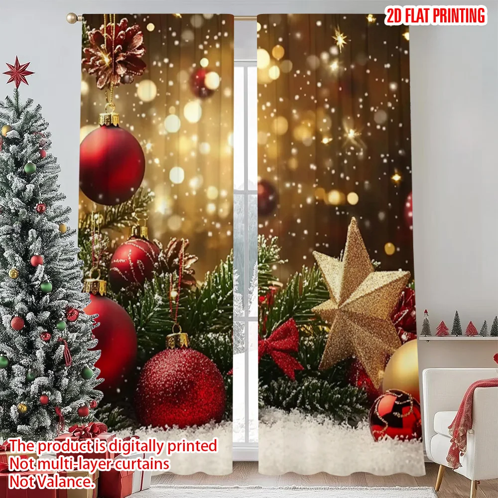 2pcs 2D flat printing Merry Christmas Popular Curtains snowflake pine branch Fabric Without Electricity Holiday Decorations Use
2pcs 2D flat printing Merry Christmas Popular Curtains snowflake pine branch Fabric Without Electricity Holiday Decorations Use