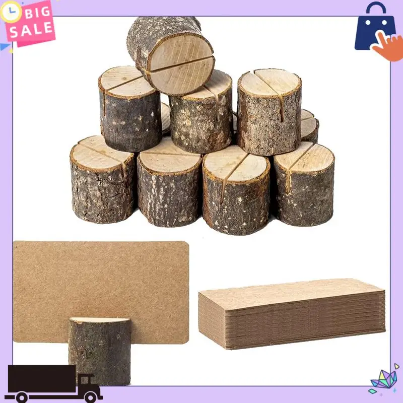 12Pcs Mini Premium Wood Place Card Holders And 24Pcs Kraft Table Place Cards, Rustic Mini Table Number Holders Easy To Use
12Pcs Mini Premium Wood Place Card Holders And 24Pcs Kraft Table Place Cards, Rustic Mini Table Number Holders Easy To Use
