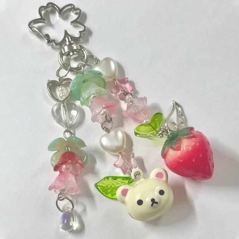 Cute Bear Strawberry Beaded Phone Chain Y2K Coquettish Fairytale Lily Of The Valley Keychain Handbag KeyPendant Accessories Gift
Cute Bear Strawberry Beaded Phone Chain Y2K Coquettish Fairytale Lily Of The Valley Keychain Handbag KeyPendant Accessories Gift