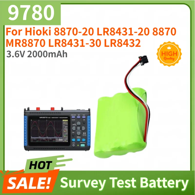 9780 3.6V 2000mAh High Quality Survey Test Battery for Hioki 8870-20 LR8431-20 8870 MR8870 LR8431-30 LR8432 Replacement Battery
9780 3.6V 2000mAh High Quality Survey Test Battery for Hioki 8870-20 LR8431-20 8870 MR8870 LR8431-30 LR8432 Replacement Battery