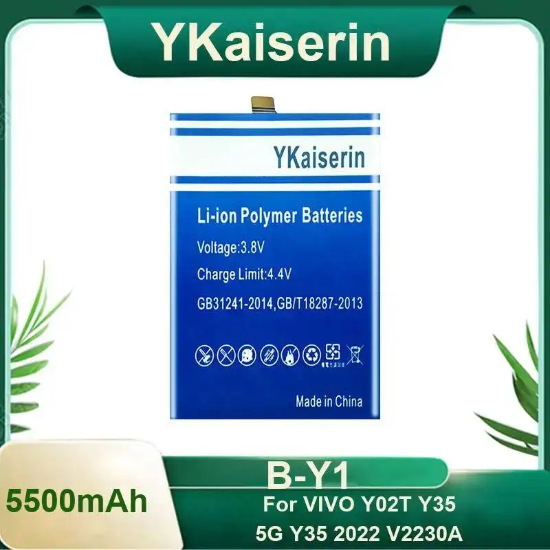 5500Mah Portable Mobile Phone Battery For Vivo Y02T Y35 5G 2022 V2230A B-Y1
5500Mah Portable Mobile Phone Battery For Vivo Y02T Y35 5G 2022 V2230A B-Y1