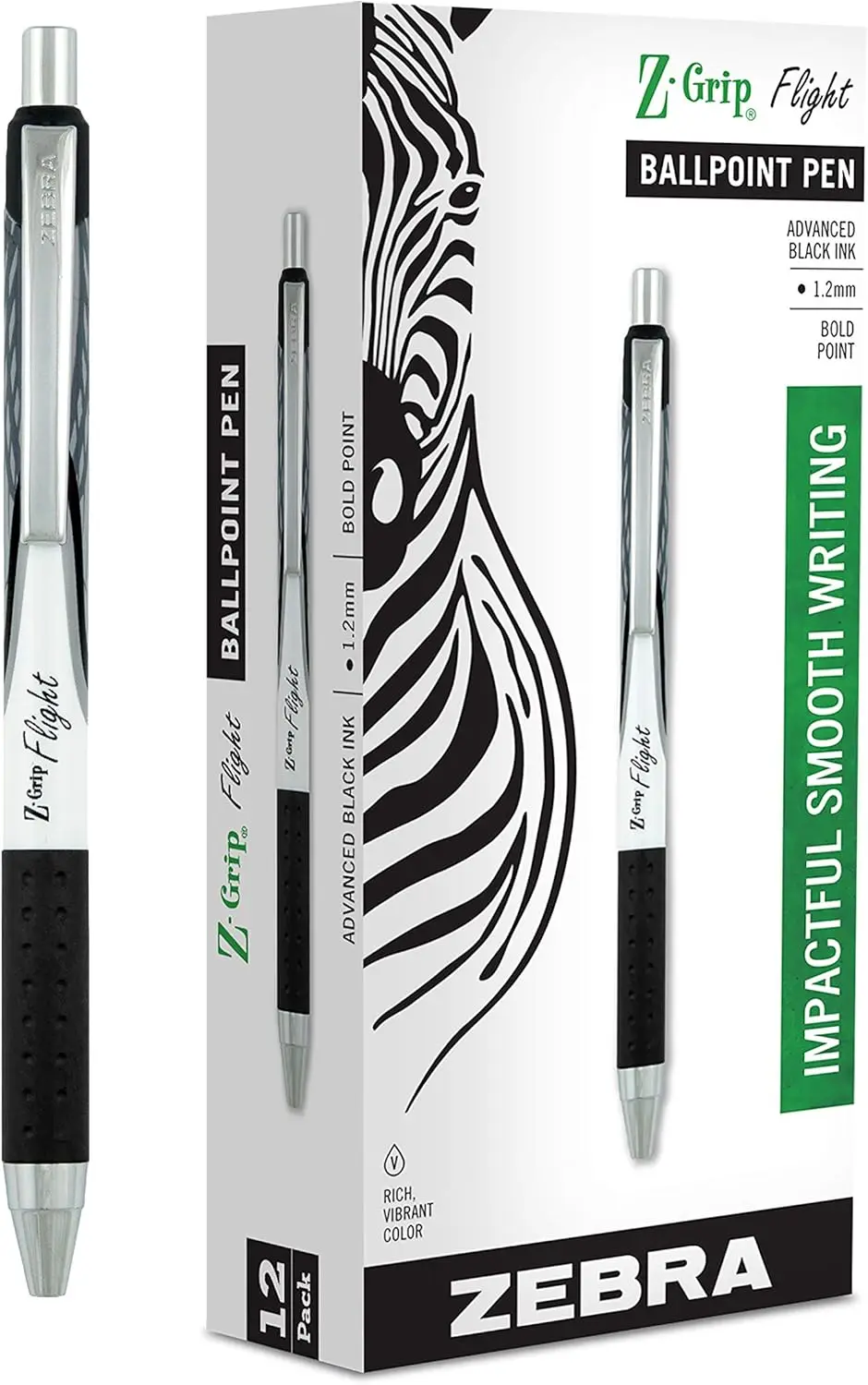 Bold 1.2mm Retractable Ballpoint Pens, Black Ink, Quick-Drying, Smooth Writing, 12-Pack for School & Office
Bold 1.2mm Retractable Ballpoint Pens, Black Ink, Quick-Drying, Smooth Writing, 12-Pack for School & Office