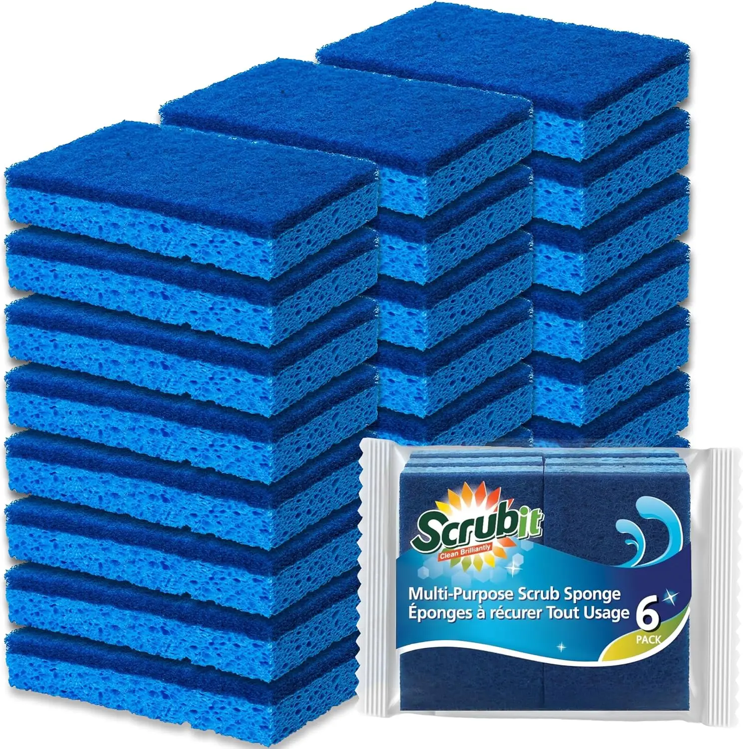 Non-Scratch Cleaning Sponges - 24 Pack for Dishes, Kitchen & Bathroom
Non-Scratch Cleaning Sponges - 24 Pack for Dishes, Kitchen & Bathroom