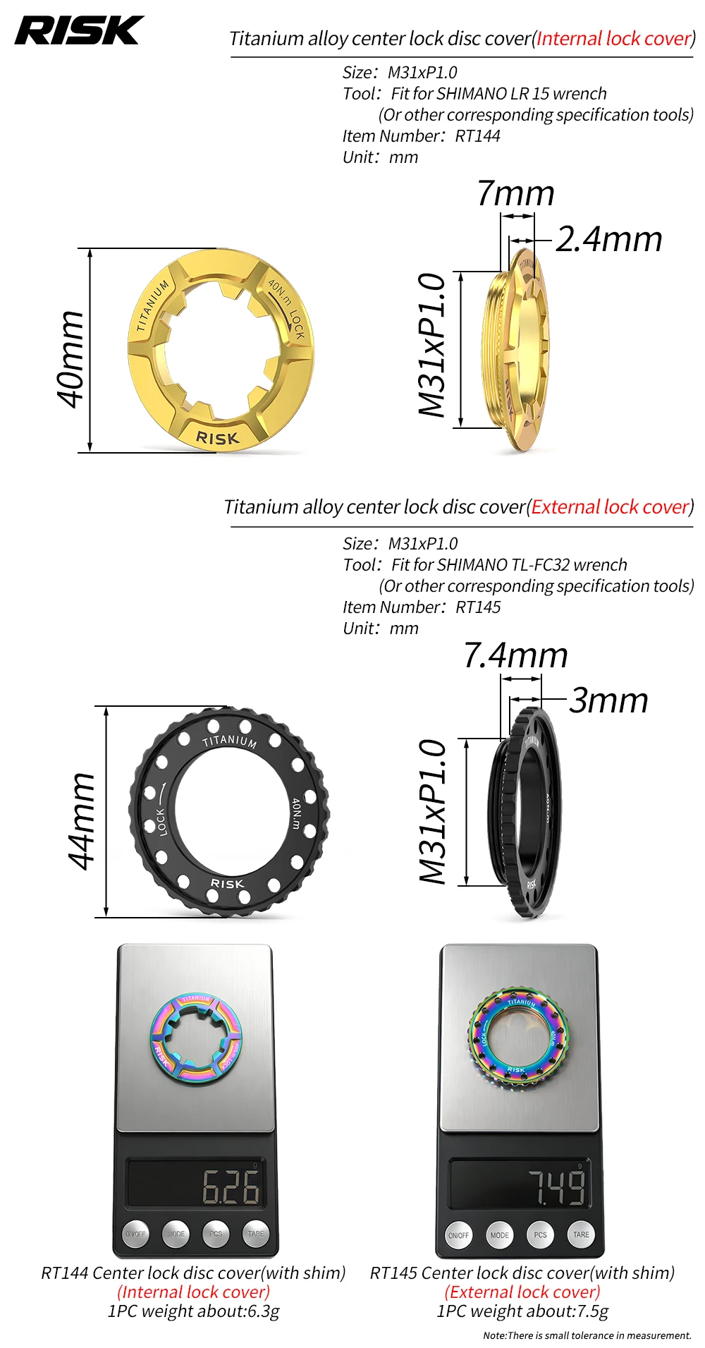 RISK Bicycle Titanium Alloy Center Lock Cover for Road Bike Internal & External Disc Brake Rotor Lock Cap Hub Installation Cap
RISK Bicycle Titanium Alloy Center Lock Cover for Road Bike Internal & External Disc Brake Rotor Lock Cap Hub Installation Cap