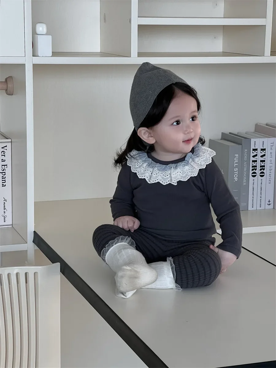 2025 Spring New Baby Girl Long Sleeve Lace Collar Bottoming Shirt Toddler Cute Solid T Shirts Kids Clothes Infant Toddler Tops
2025 Spring New Baby Girl Long Sleeve Lace Collar Bottoming Shirt Toddler Cute Solid T Shirts Kids Clothes Infant Toddler Tops