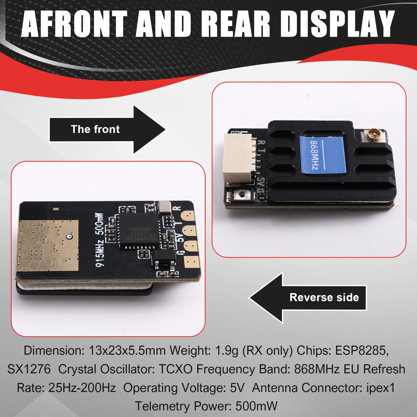 ABMF-ELRS Nano 868M 500Mw 25Hz 200Hz Receiver Suitable PA Chip(PA500) For DIY RC FPV Quadcopter Longrange Freestyle Drone Parts
ABMF-ELRS Nano 868M 500Mw 25Hz 200Hz Receiver Suitable PA Chip(PA500) For DIY RC FPV Quadcopter Longrange Freestyle Drone Parts