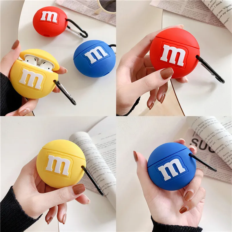 Cute 3D Cartoon MM Chocolate Bean Case For Airpods Pro Case,Soft Silicone Protective Earphone Cover For Airpods 1/2 Case
Cute 3D Cartoon MM Chocolate Bean Case For Airpods Pro Case,Soft Silicone Protective Earphone Cover For Airpods 1/2 Case