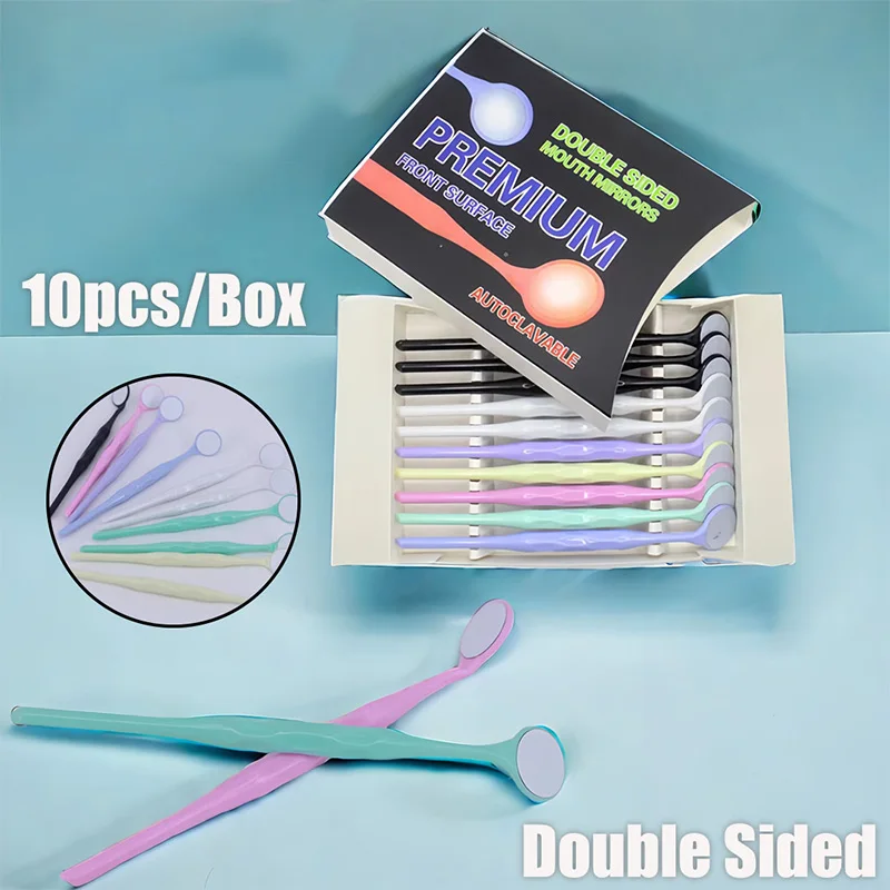 10pcs/Set Dental Anti-fog Mouth Mirror Surface Exam Mirrors Colorful Handle Reflectors Autoclavable Teeth Whitening Tool
10pcs/Set Dental Anti-fog Mouth Mirror Surface Exam Mirrors Colorful Handle Reflectors Autoclavable Teeth Whitening Tool
