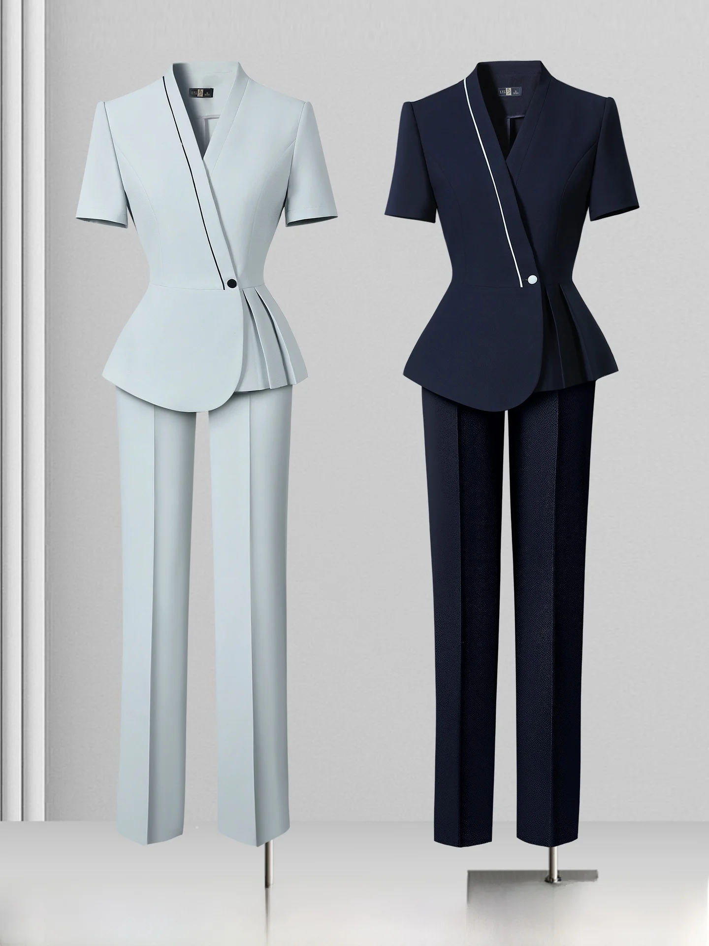 Summer Thin Suit Set for Women Professional Elegant Front Desk Workwear Sales Office Jewelry Store Uniform Korean Style
Summer Thin Suit Set for Women Professional Elegant Front Desk Workwear Sales Office Jewelry Store Uniform Korean Style