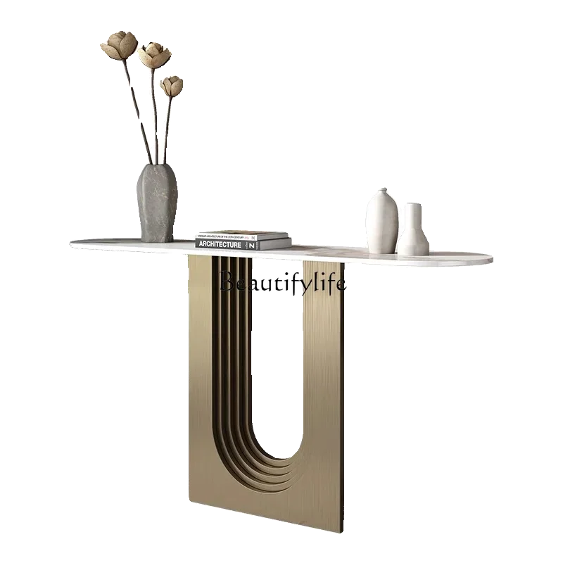 FG44Light luxury living room corridor rock slab decoration, simple Italian style against the wall, stainless steel entrance tab
FG44Light luxury living room corridor rock slab decoration, simple Italian style against the wall, stainless steel entrance tab